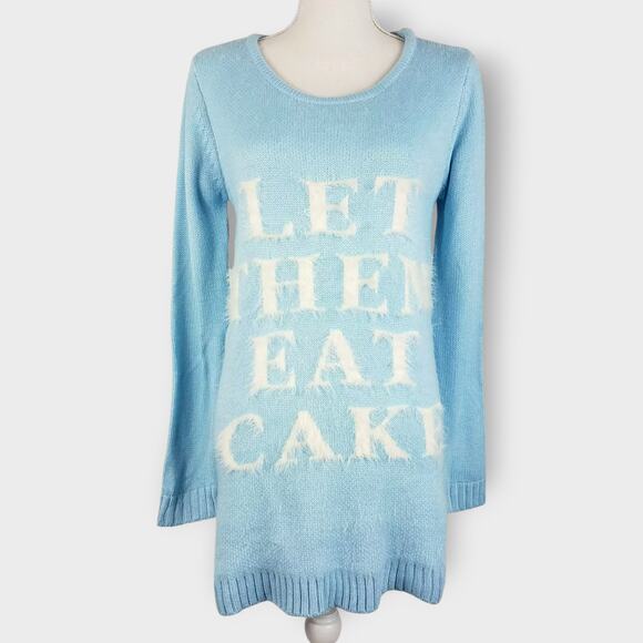 Minkpink Sweater Dress Let Them Eat Cake Baby Blue Nasty Gal Blogger Size Medium - Picture 7 of 7
